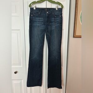 7 For All Mankind Women's Sz 27/4 Western Cotton Blend Cowgirl Bootcut Jeans